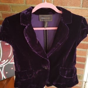 BCBG MAXAZRIA VELVET SHORT CROP BLAZER